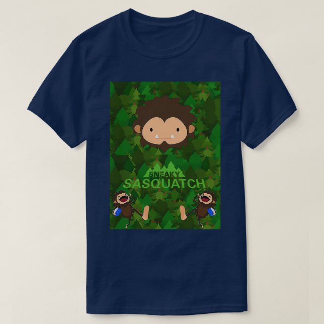 Redskap Sneaky Sasquatch Äventyr T Shirt (Design framsida)