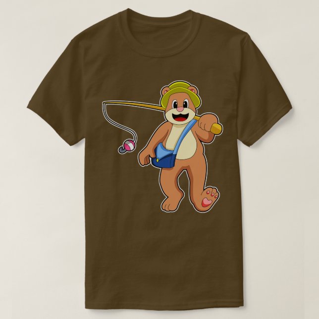 Redskap vid fiske med fiskstav 1 t shirt (Design framsida)