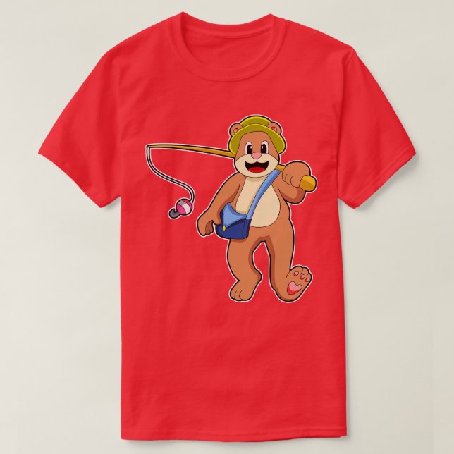 Redskap vid fiske med fiskstav 1 t shirt (Design framsida)