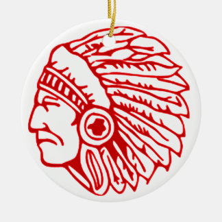Redskin Red Indian Julgransprydnad Keramik