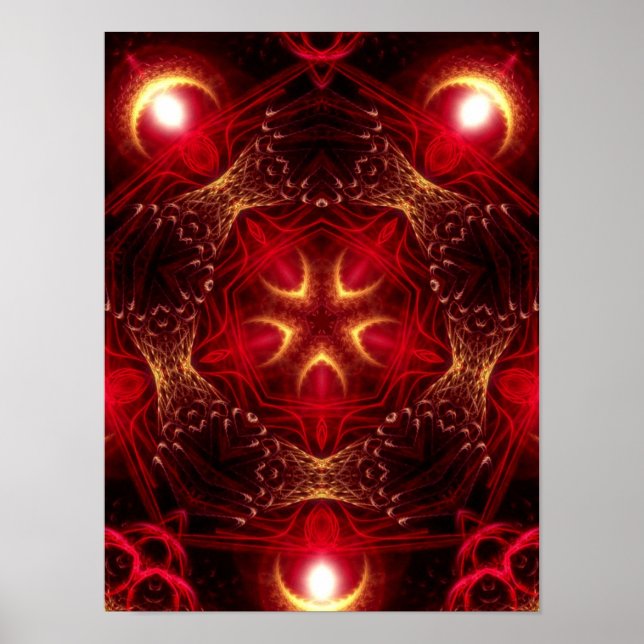 Redstaro Geometry Fractal Art Poster (Framsidan)