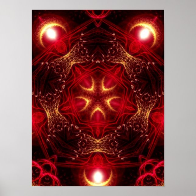 Redstaro Geometry Fractal Art Poster (Framsidan)