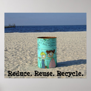 Reduce återanvänder den rena strandaffischen för poster