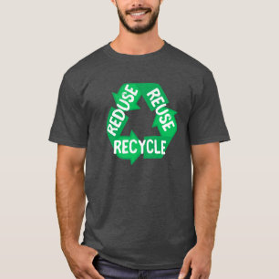 Reducera Återvinna Mobius Loop för återanvändning T Shirt
