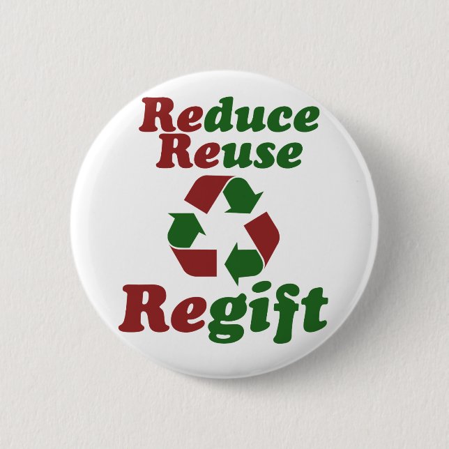Reducera Reuse Regift-julen Knapp (Framsida)