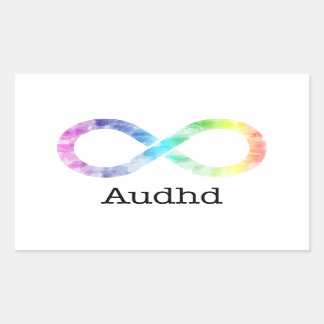 Reducerad (adhd and autistic) neurologisk mångfald rektangulärt klistermärke
