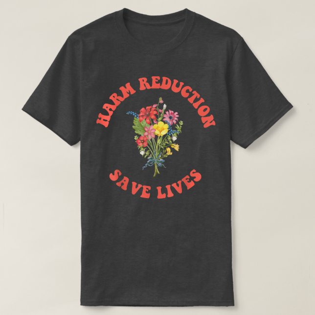 Reduktion av blommigt Vibe Harm T Shirt (Design framsida)