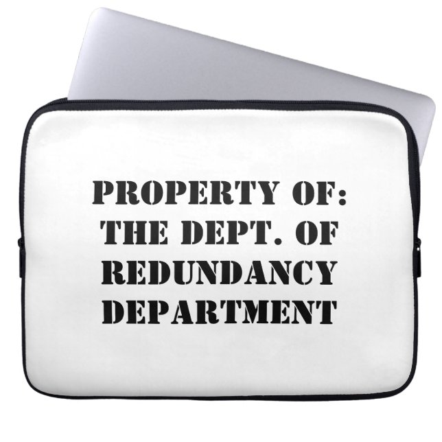 Redundancy Department Egendom Laptop Fodral (Framsidan)