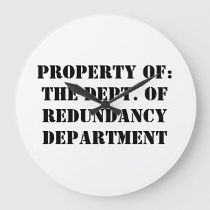 Redundancy Department Egendom Stor Klocka