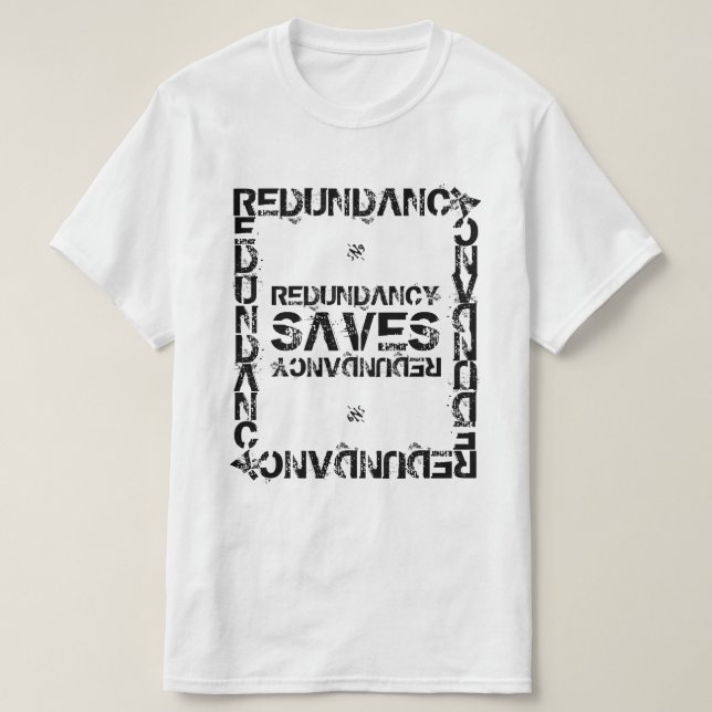 Redundansknigt skämt v2 tee shirt (Design framsida)