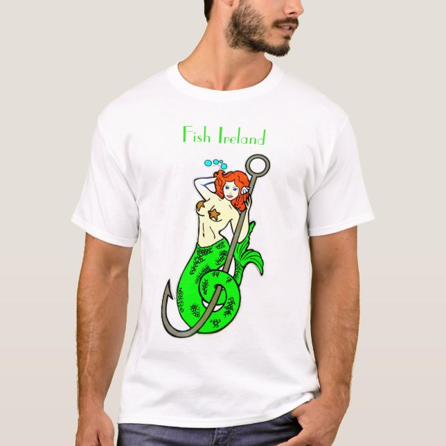 Redundanta grönt-svan sjöjungfru Thunder_Cove T Shirt (Framsida)