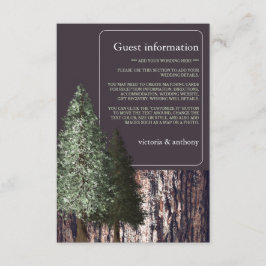 Redwood & Bark, Rustic Bröllop Detail Tilläggskort