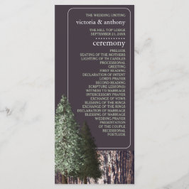 Redwood & Bark, Rustic Bröllop Program