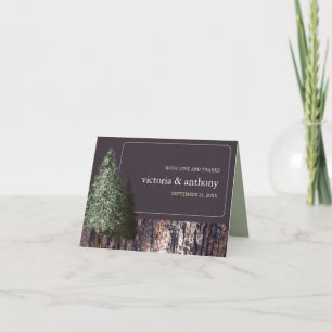 Redwood & Bark, Rustic Bröllop Tack Kort