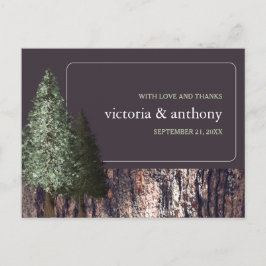 Redwood & Bark, Rustic Bröllop Tack Vykort