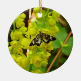 Redwood Butterfly och Wildblommor Julgransprydnad Keramik