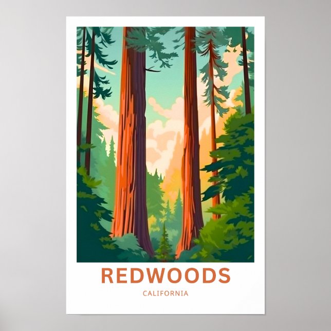 Redwood California Travel Skriv ut Poster (Framsidan)