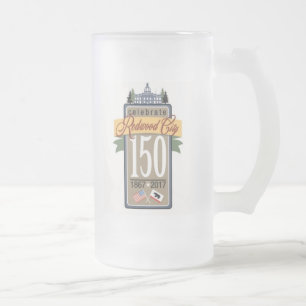 Redwood City 150. årsdag Frostat Ölglas