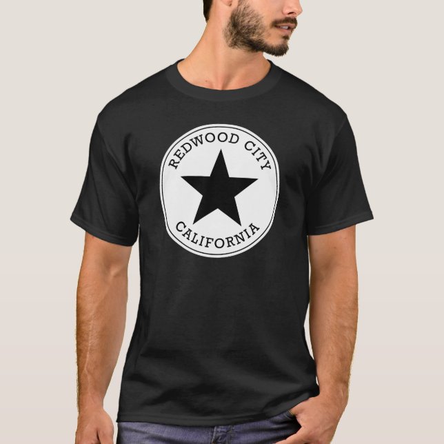 Redwood City California T Shirt (Framsida)