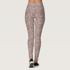 Redwood-Cream Paisley Mönster Leggings