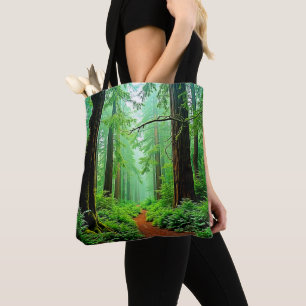 Redwood Forest Misty Tranquilitet Design Tygkasse