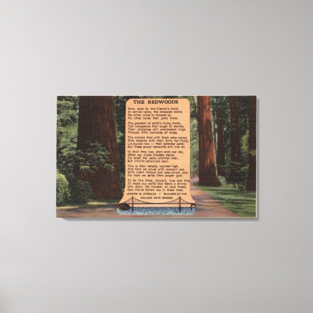 Redwood Highway, Dikt by Strauss Canvastryck (Framsida)