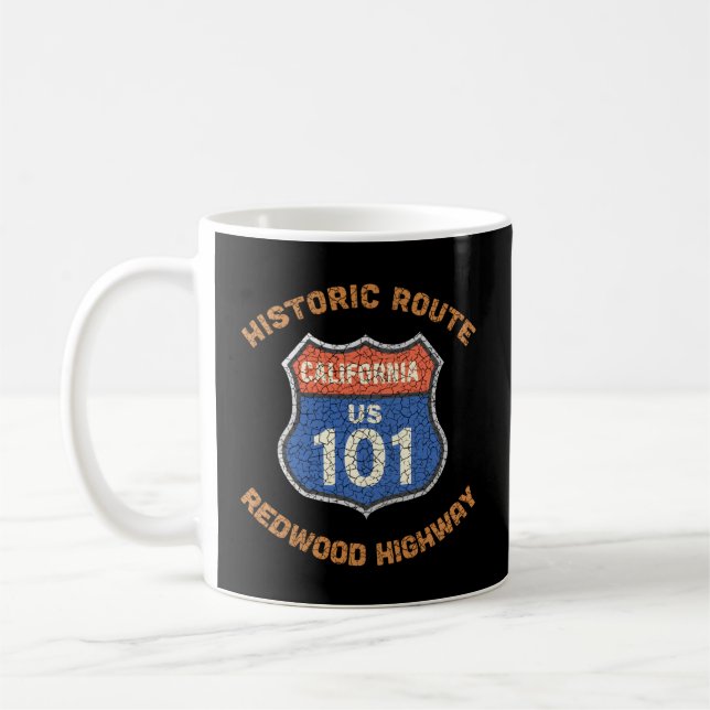 Redwood Highway Route 101 Redwood Highway Kaffemugg (Vänster)