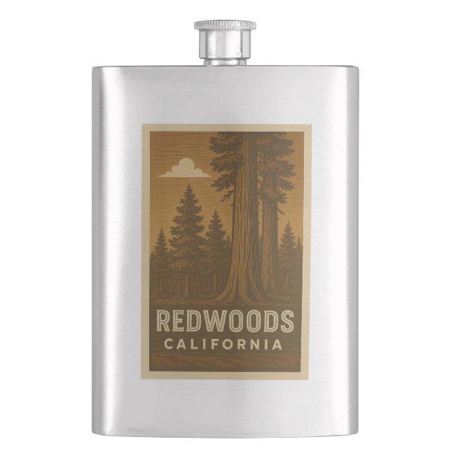 Redwood National Park California Flask Fickplunta (Framsidan)
