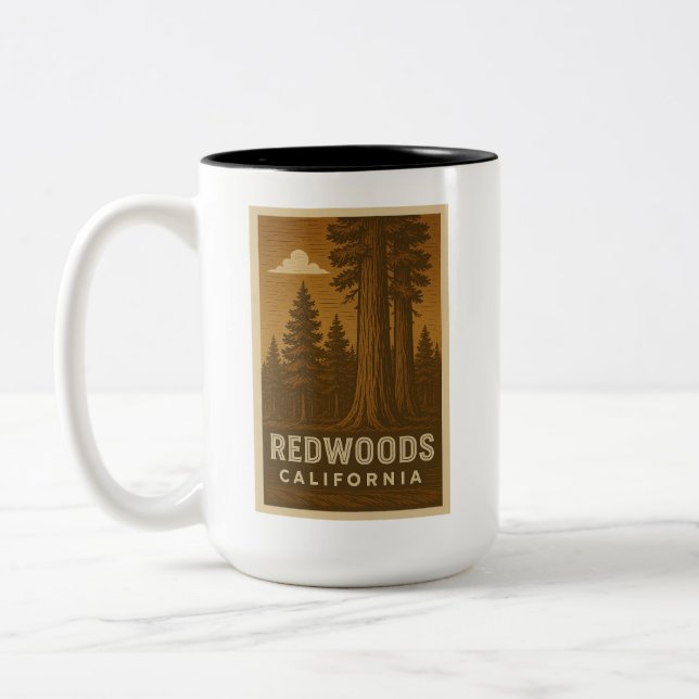 Redwood National Park California Large Mugg (Vänster)