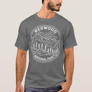 Redwood National Park California Monoline T Shirt
