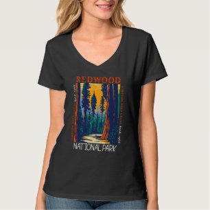 Redwood National Park California Retro Distress T Shirt