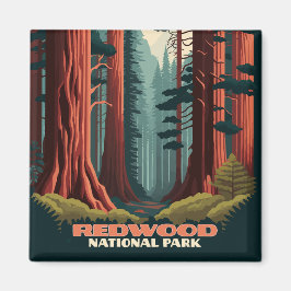 Redwood National Park California Träd Magnet