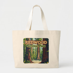 Redwood National Park California Träd Retro Jumbo Tygkasse