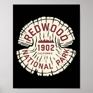 Redwood National Park California Vandring Souvenir Poster