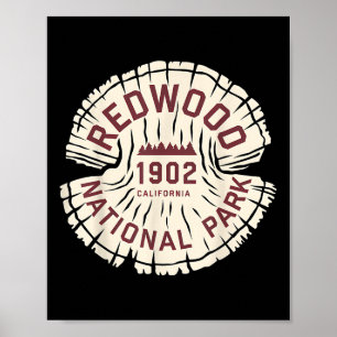 Redwood National Park California Vandring Souvenir Poster