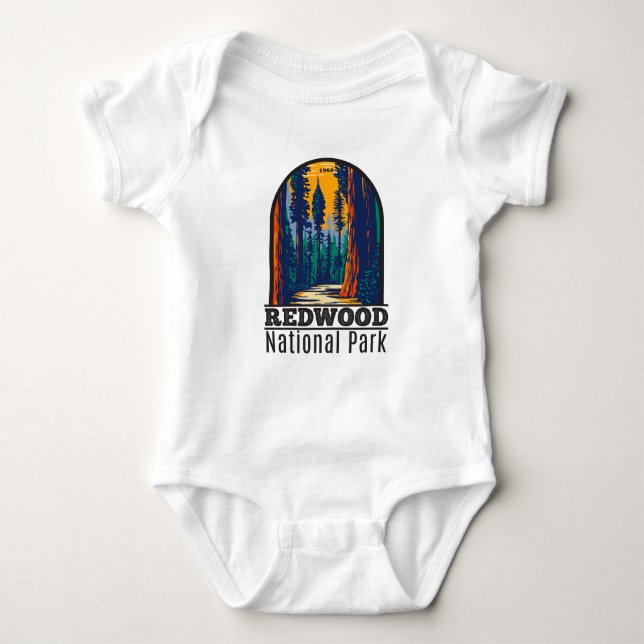 Redwood National Park California Vintage T Shirt (Framsida)