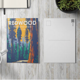 Redwood National Park California Vintage Vykort