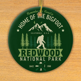 Redwood National Park Home of the Bigfoot Julgransprydnad Keramik