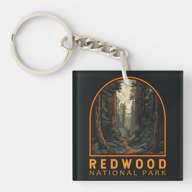 Redwood National Park Illustration Trail Vintage (Framsidan)
