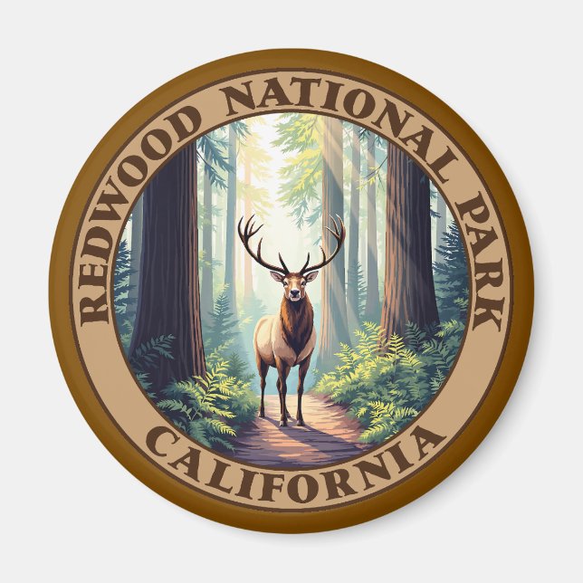 Redwood National Park Kalifornien Magnet (Framsidan)