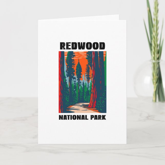 Redwood National Park, Redwood Träd Kort (Framsida)