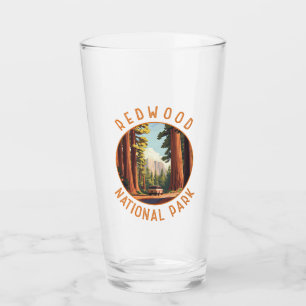 Redwood National Park Retro Distress Circle Glaskopp