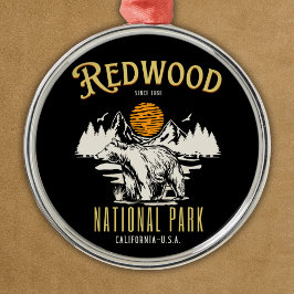 Redwood National Park Wooded landscape Julgransprydnad Metall