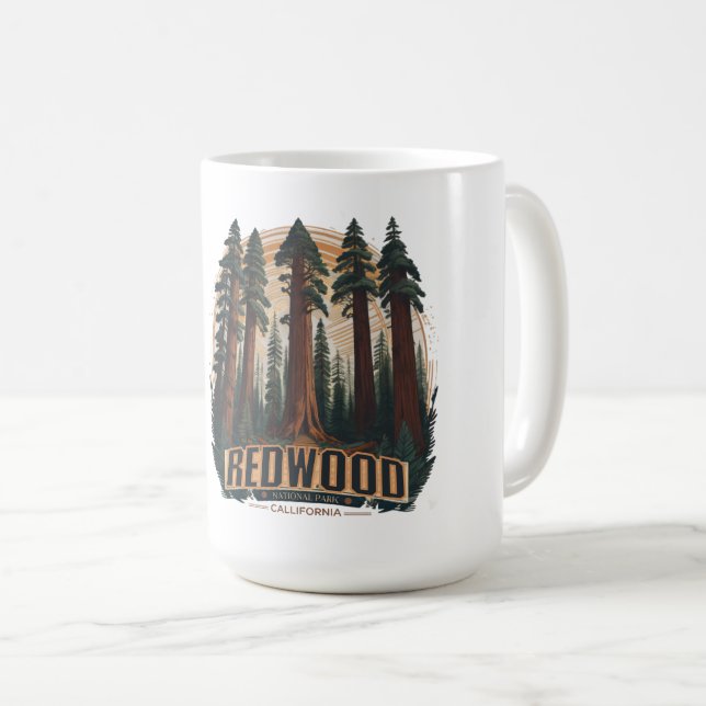 Redwood National State Park, Kustkalin Kalifornien Kaffemugg (Framsida höger)