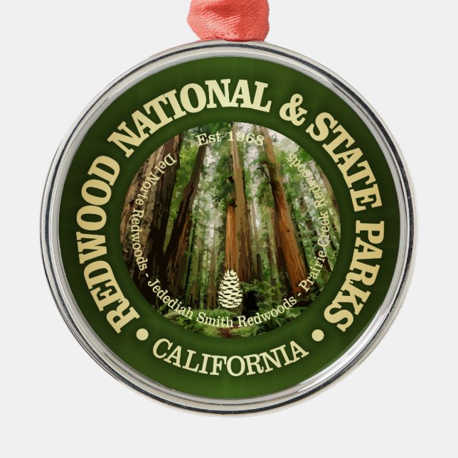 Redwood National & State Parker (NP2) Julgransprydnad Metall (Framsidan)