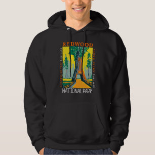 Redwood nationalpark Chandelier Träd Distress Hoodie