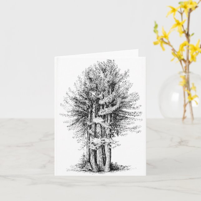 Redwood Notecard Kort (Gul blomma)
