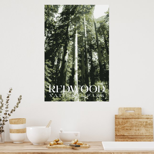 Redwood Poster, nationalparken Skriv ut Poster (Kök)