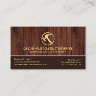 Redwood Timber Lagrar Hammer Handyman Carpenter Visitkort