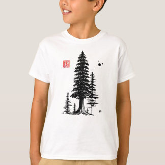 Redwood Träd Forest Sumi-e T Shirt
